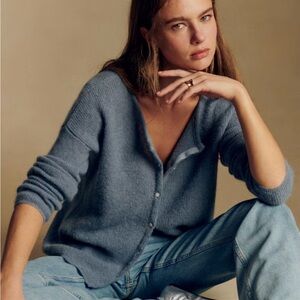 Sezane vintage blue Gaspard Cardigan